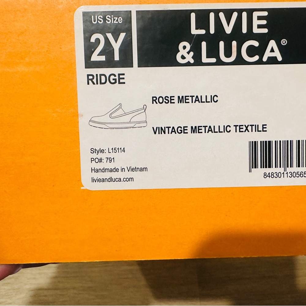 Livie & Luca Girls Rose Metallic Slide-on shoes - Picture 8 of 8